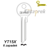 Expres 206 - klucz surowy mosiężny - YT15X 6 zapadek